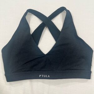 P'tula Bare V Back Sports Bra in Black